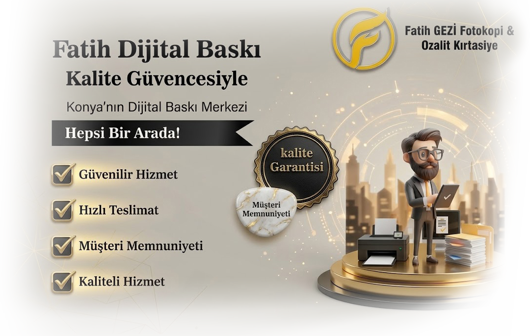 Fatih Gezi Fotokopi ve Ozalit Kırtasiye Konya Selçuklu mağaza görseli