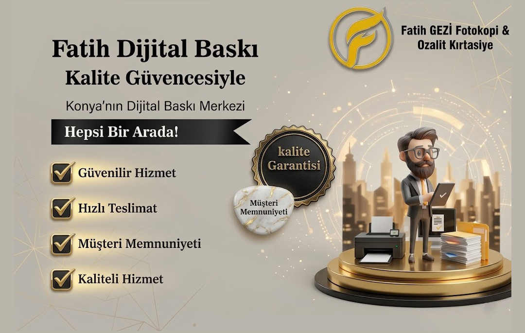 Fatih Gezi Fotokopi ve Ozalit Kırtasiye Konya Selçuklu mağaza görseli